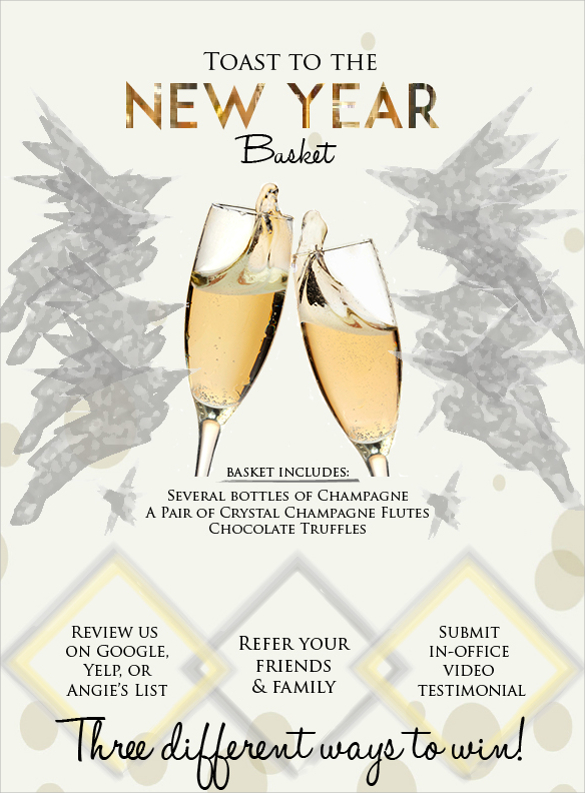 new year raffle flyer