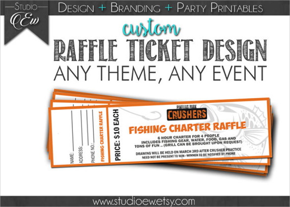 custom raffle ticket flyer