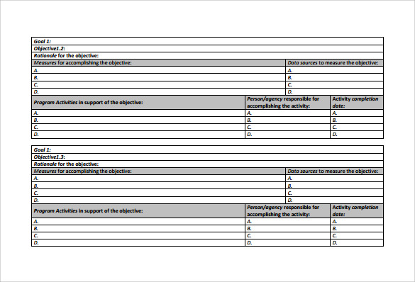 work plan template guidelines