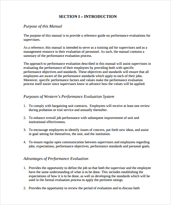 FREE 6+ Supervisor Evaluation Samples in PDF