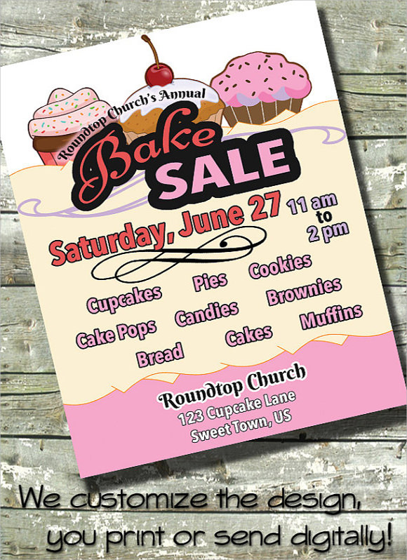 church bake sale flyer