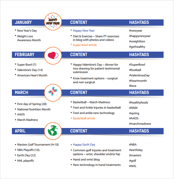 Social Media Calendar Template Excel DocTemplates