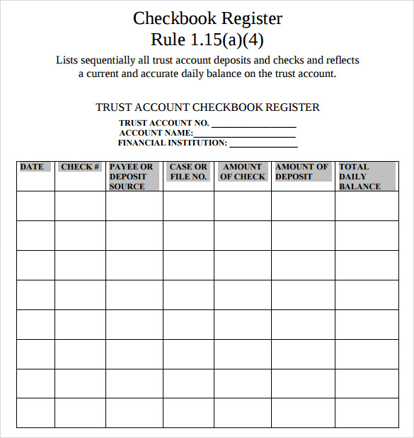 check register template download