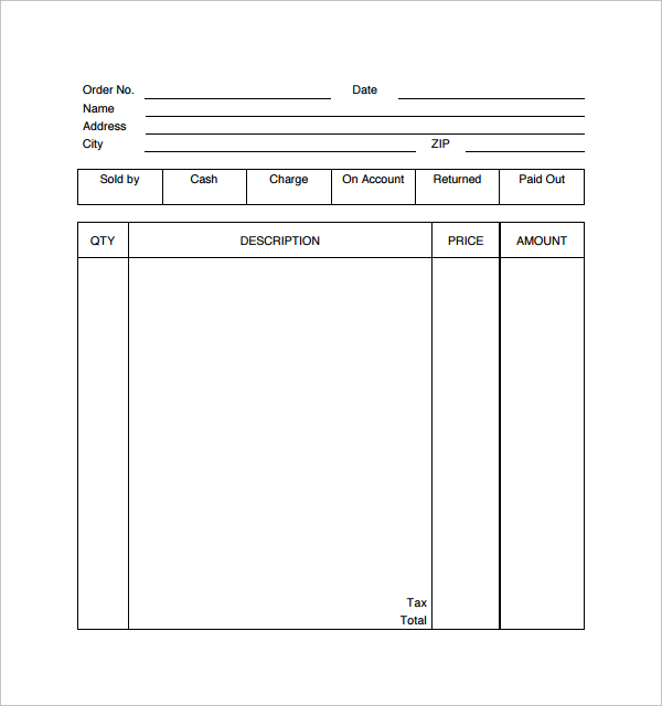 microsoft word receipt template free download