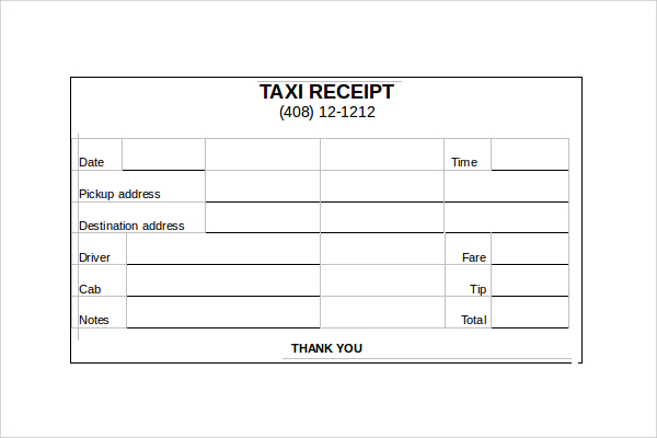 taxi receipt template1