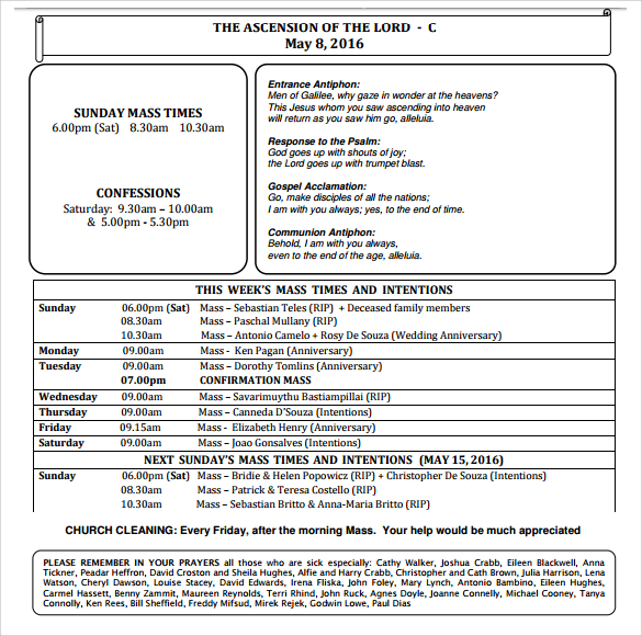 Free Printable Church Newsletter Template - Printable Templates Free