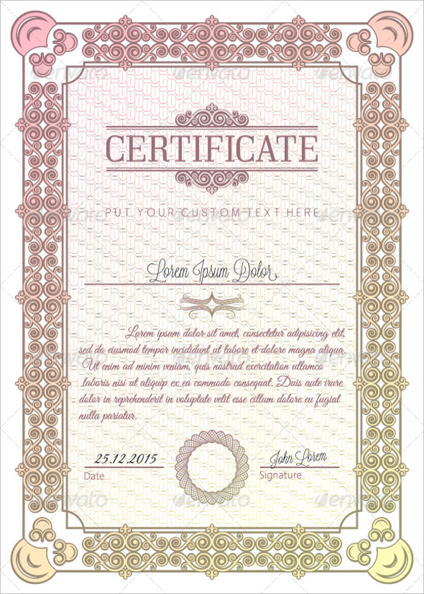 vintage graduation certificate template1