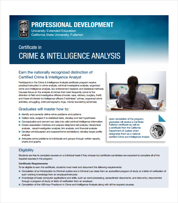 crime and intelligence analysis certificate pdf free download