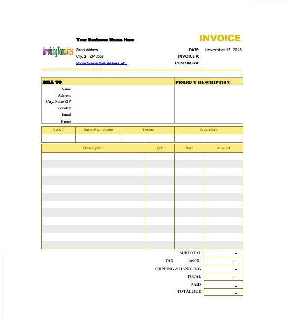 free billing invoice template
 13+ Billing Invoice Samples | Sample Templates