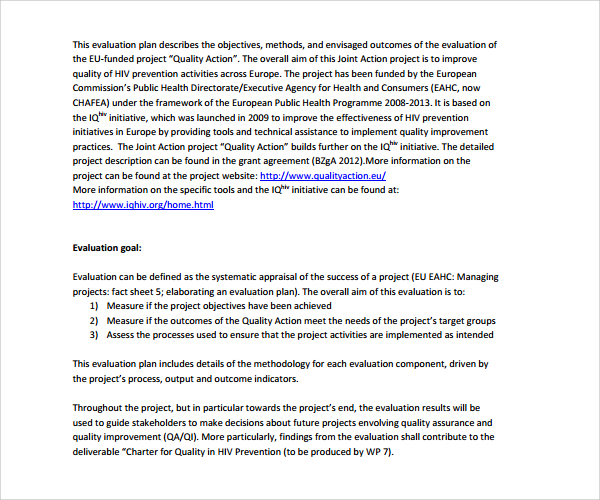 example of technical evaluation template