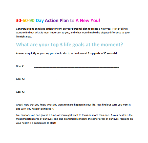 downloadable 30 60 90 day action plan template