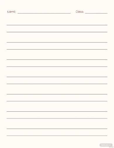 2 lined notebook paper template