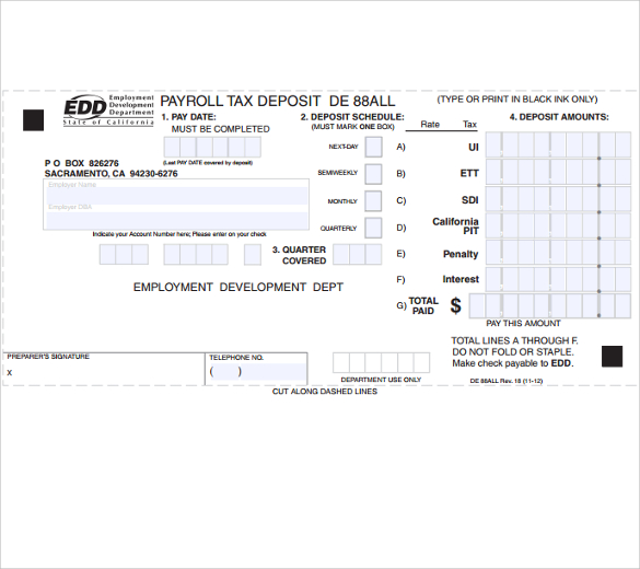 payroll tax deposit form
