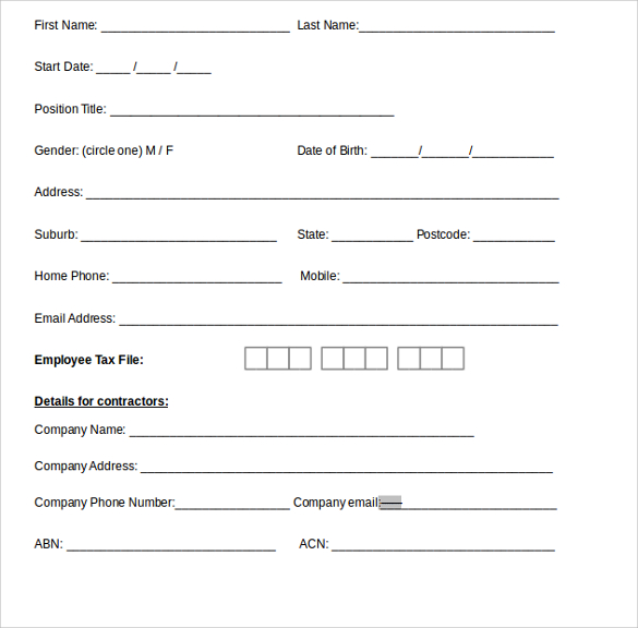 Blank Payroll Spreadsheet