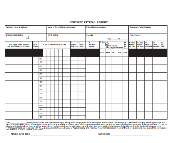 Free Printable Payroll Forms