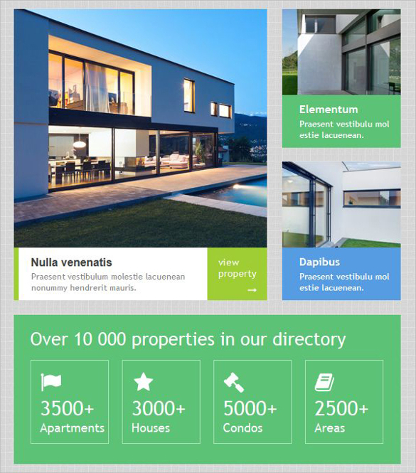 Free 18 Real Estate Newsletter Templates In Psd Html