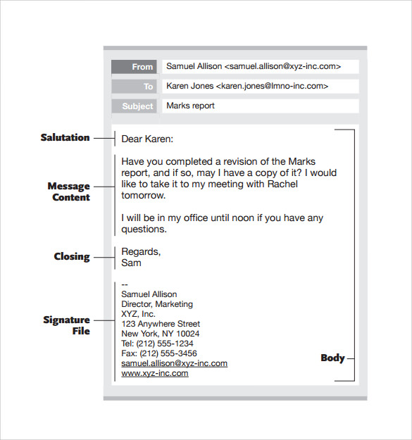 FREE 8+ Sample Professional Email Templates in PDF