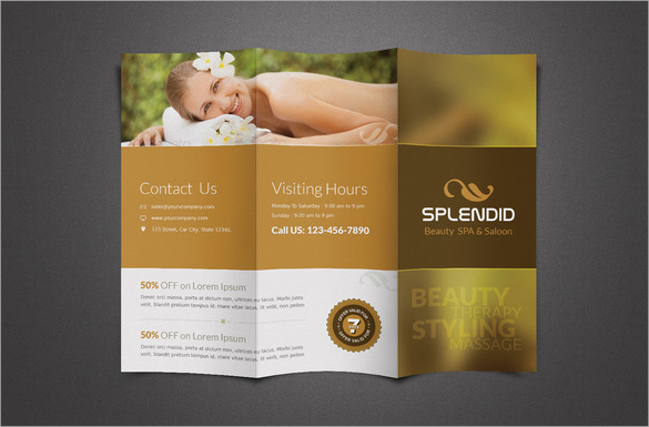 sample spa brochure template 1