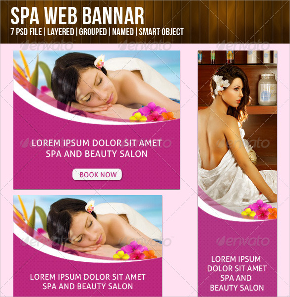 spa brochure banner template