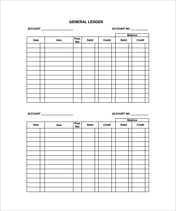 Free 7 Sample Ledger Paper Templates In Ms Word Excel Pdf