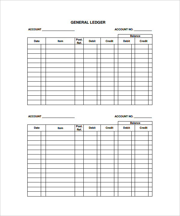 9 Sample Ledger Paper Templates to Download | Sample Templates