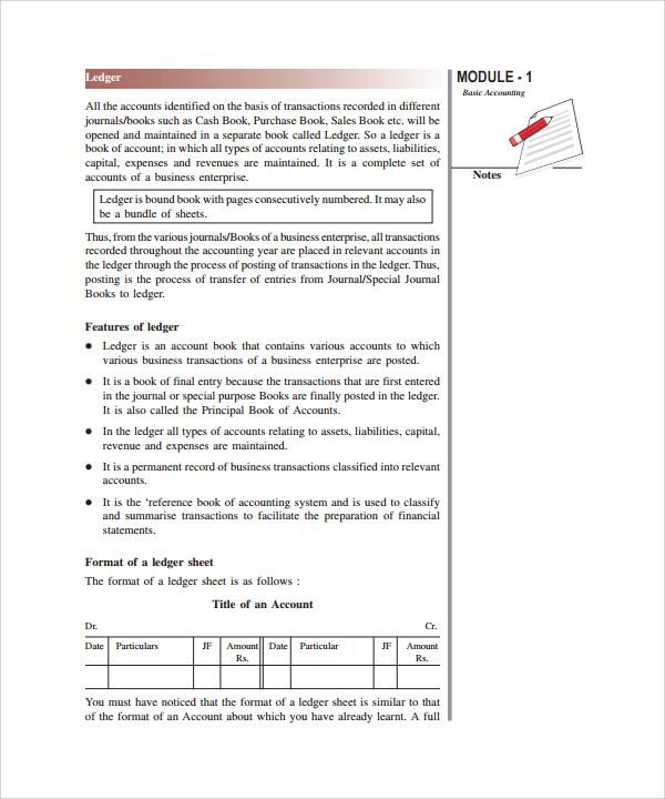 accounting ledger paper sample 