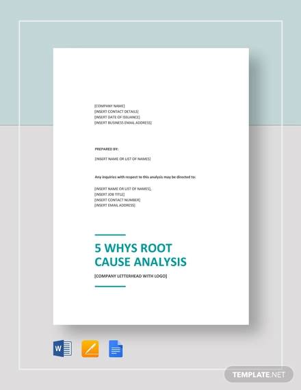 5 whys root cause analysis template