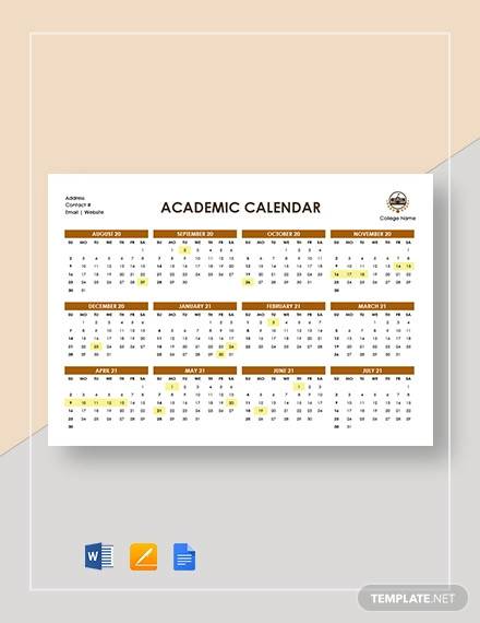 academic calendar template2