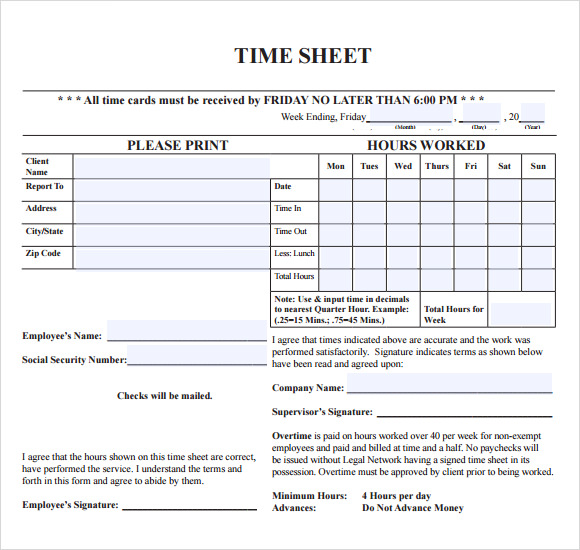 7+ Sample Attorney Timesheets Sample Templates