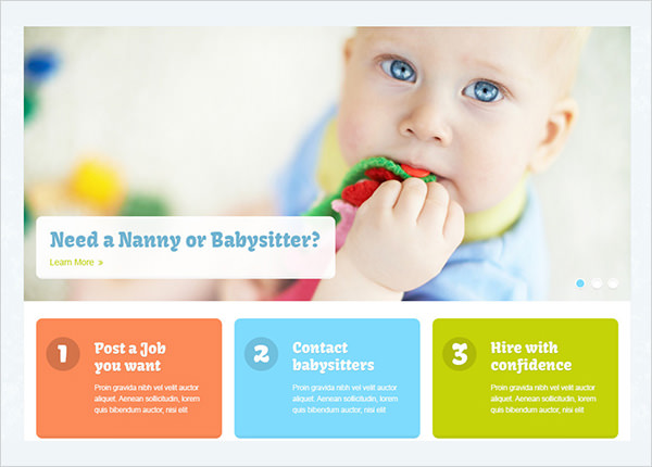 baby sitting flyer template psd