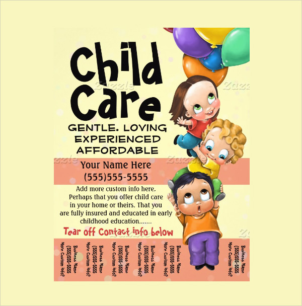 baby sitting flyer ad