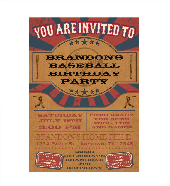 Baseball Ticket Invitation Template Free from images.sampletemplates.com