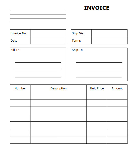 sleek bill invoice template