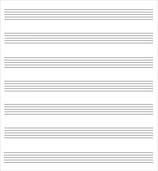 Free 8 Sample Music Staff Paper Templates In Pdf Ms Word