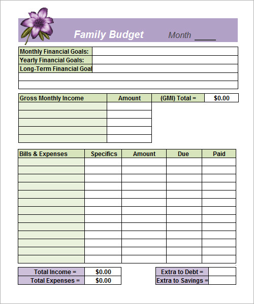 budget templates in excel