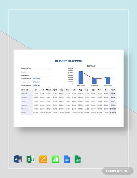 budget tracking template1
