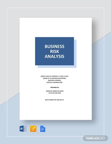 business risk analysis template