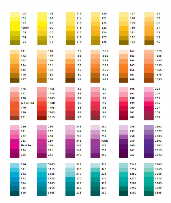 FREE 11+ Sample CMYK Color Chart Templates in PDF