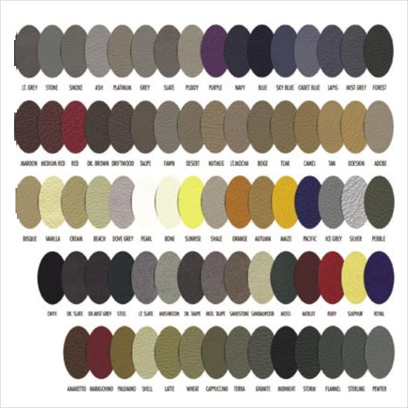 chrysler color chart template