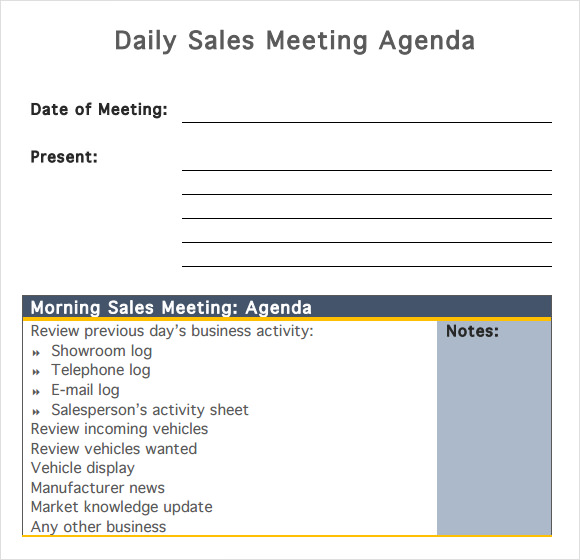 FREE 7+ Meeting Agenda in | MS Word