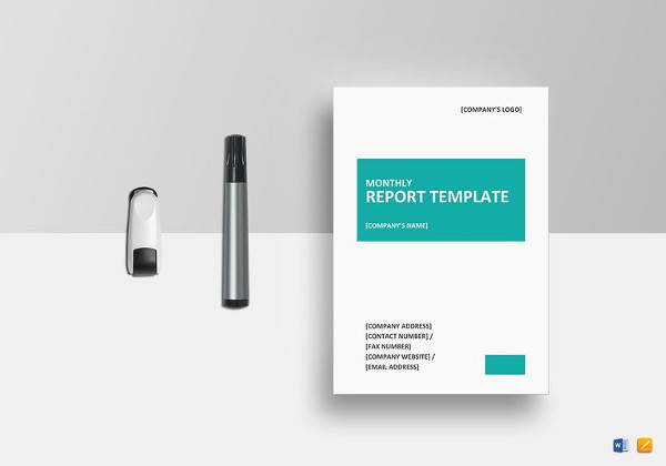 editable monthly report template