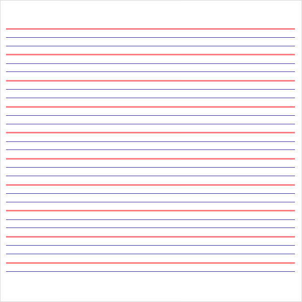 editable notebook paper template