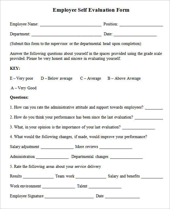 free-7-employee-self-evaluation-forms-in-pdf