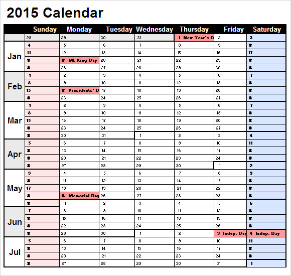 event calendar template excel