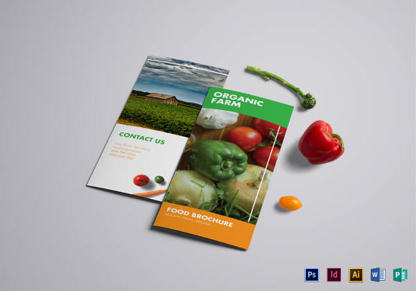 food brochure template in psd