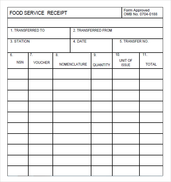 9+ Sample Service Receipt Templates  Sample Templates