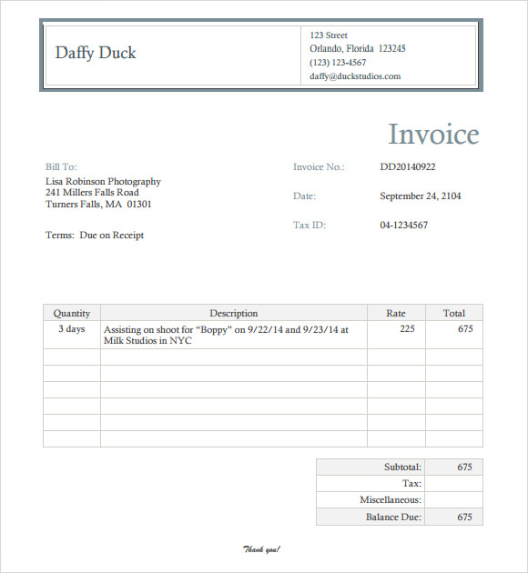 Free 10 Photography Invoice Samples In Google Docs Google Sheets Excel Ms Word Numbers Pages Pdf