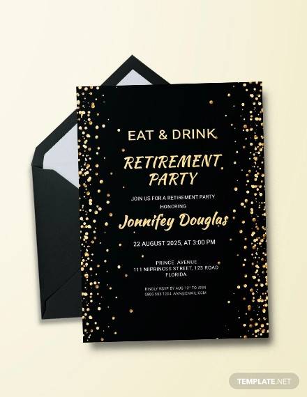 FREE 15 Retirement Party Invitation Templates In AI MS Word Pages 