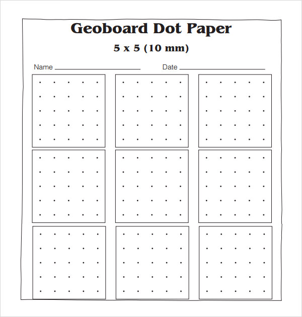 geoboard dot paper template