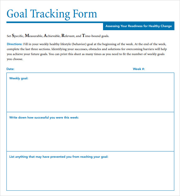 Goal Tracking Template - 9+ Download Free Documents in PDF, Word, Excel